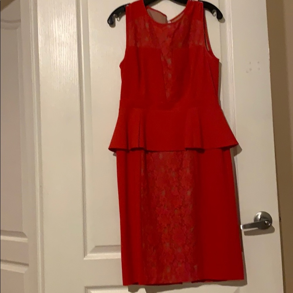 Pink and tan dress